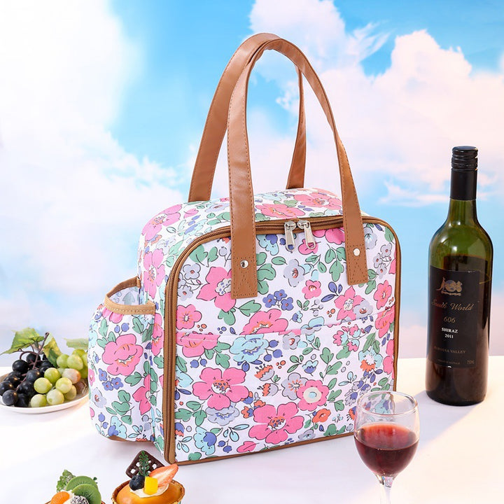 Insulated Tropical Print Lunch Tote
