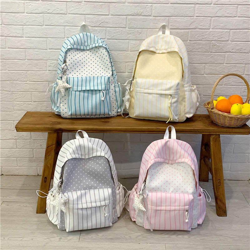 Charming Striped Patterned Backpack Kalsten