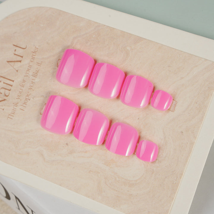 Glossy Square Press-On Toenail Set Kalsten