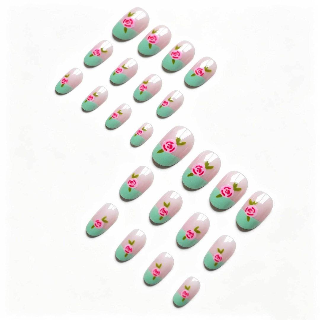 Artistic Floral Gel Nail Art