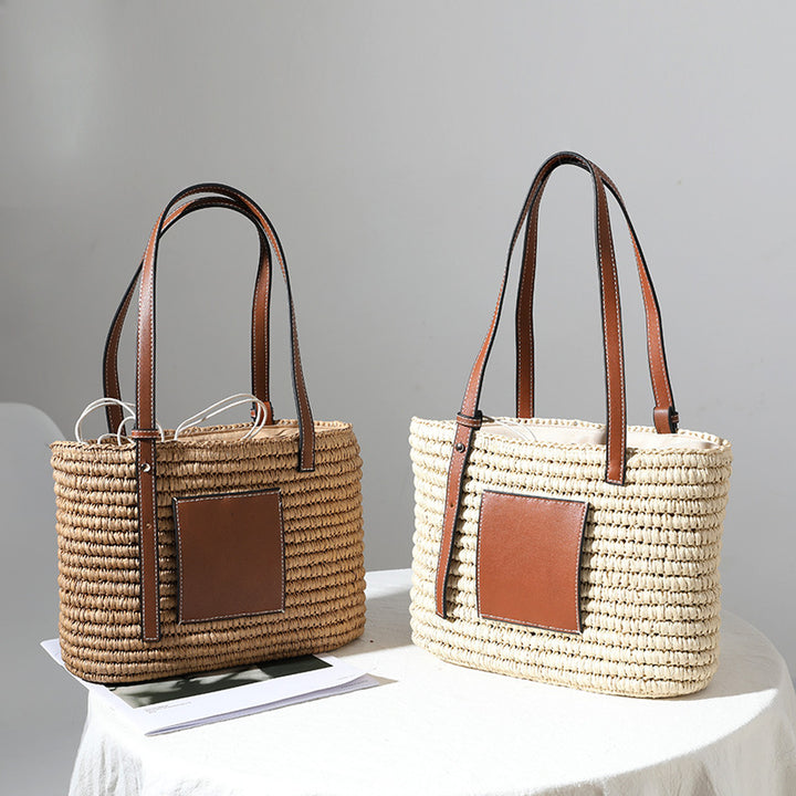 Stylish rat handbag with leather accents Kalsten
