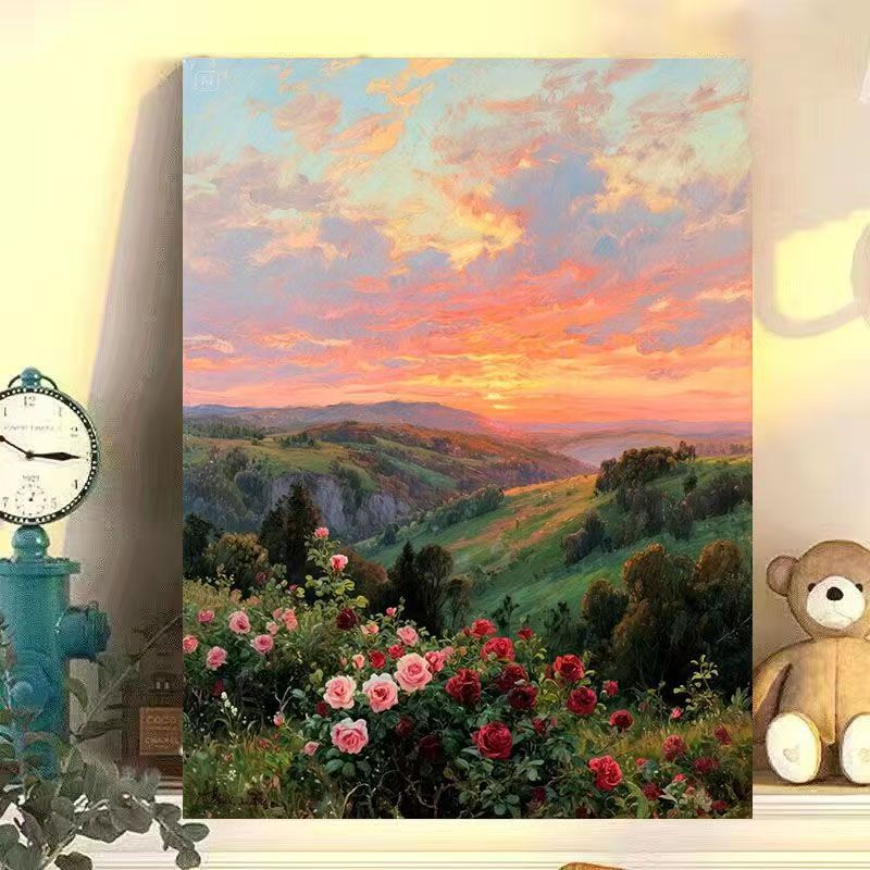 Floral Cat-Themed Canvas Wall Art Kalsten