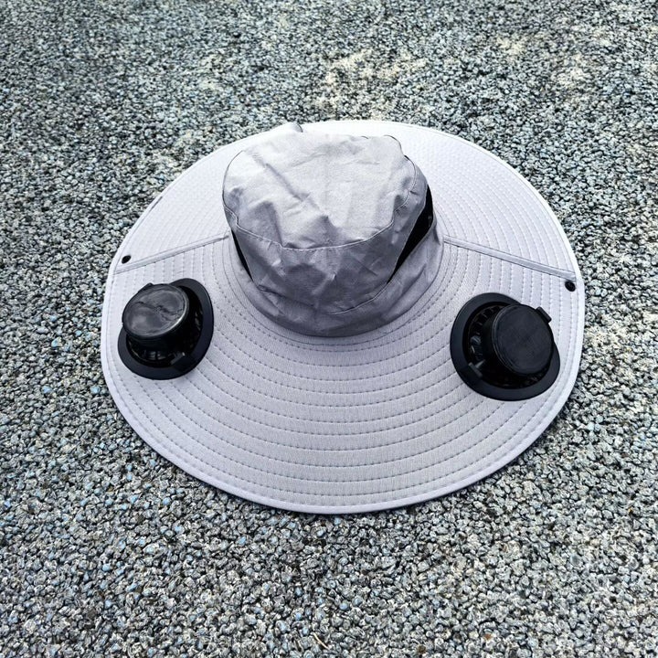 air-cooled sun hat with removable USB fans and wide neck protection Kalsten