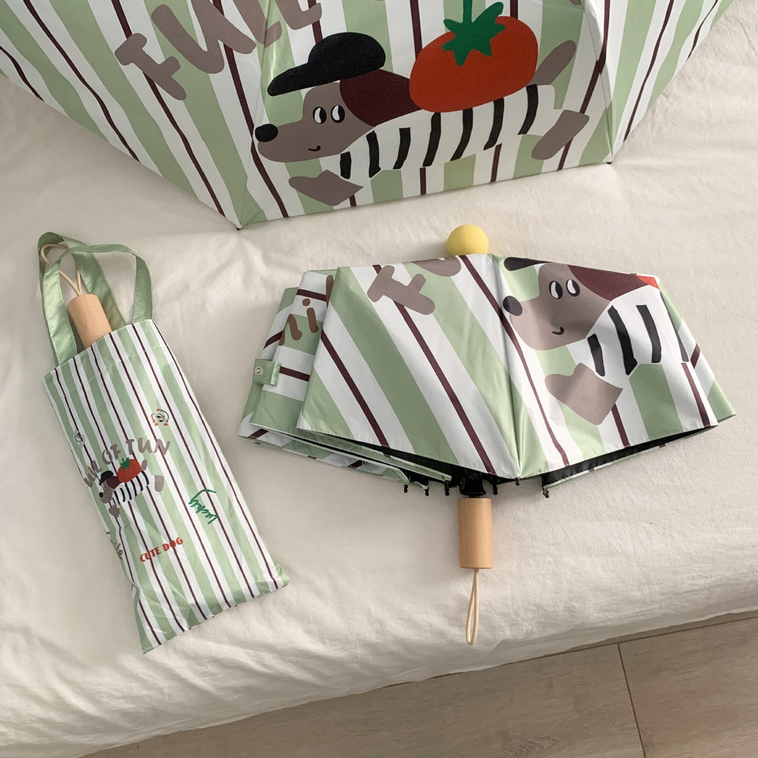 Ladies practical folding umbrella with innovative drip design Kalsten