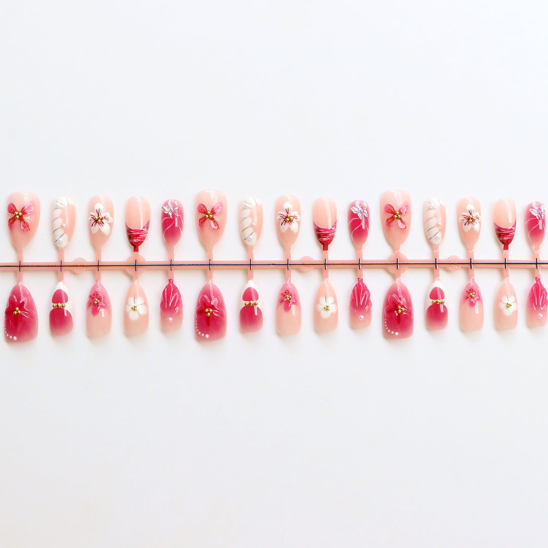 Premium Floral Press-On Nail Art Collection Kalsten