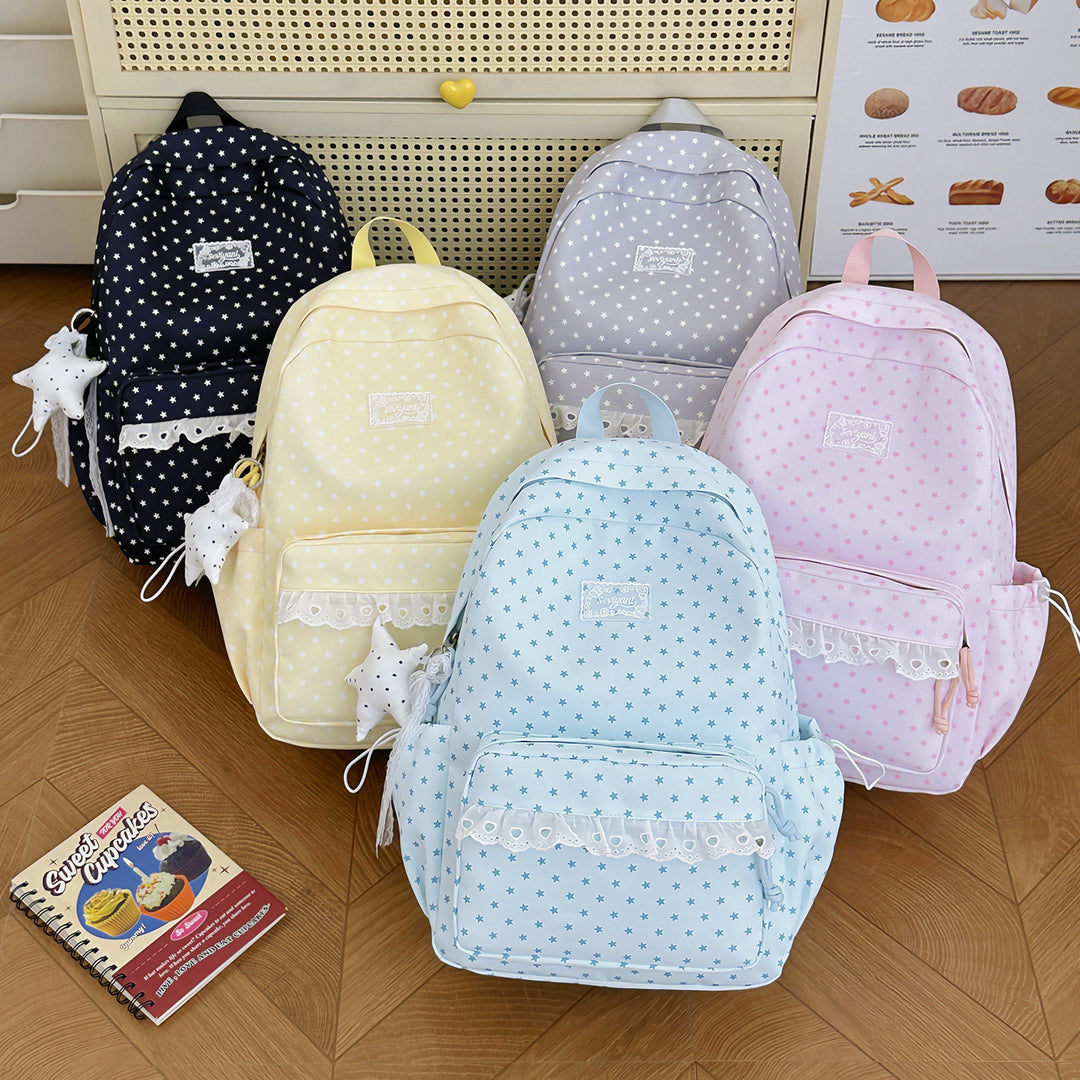 Playful Star-Printed Backpack Kalsten