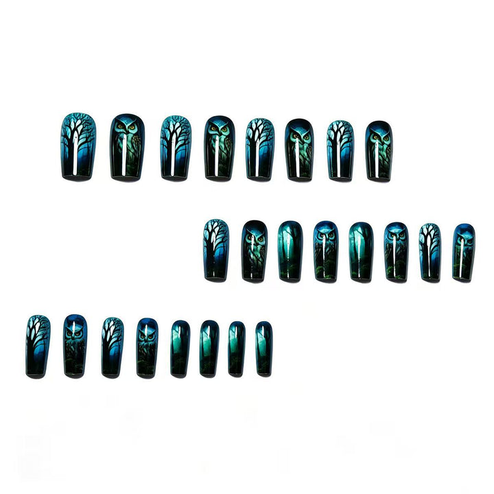 Artistic Forest-Themed Nail Art Kalsten