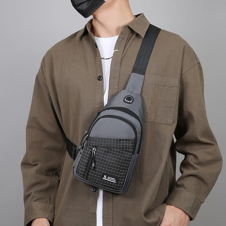 Compact Multi-Pocket Sports Sling Bag