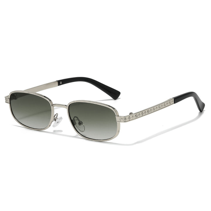 Stylish Rectangle Frame Sunglasses with Nose Pads Kalsten