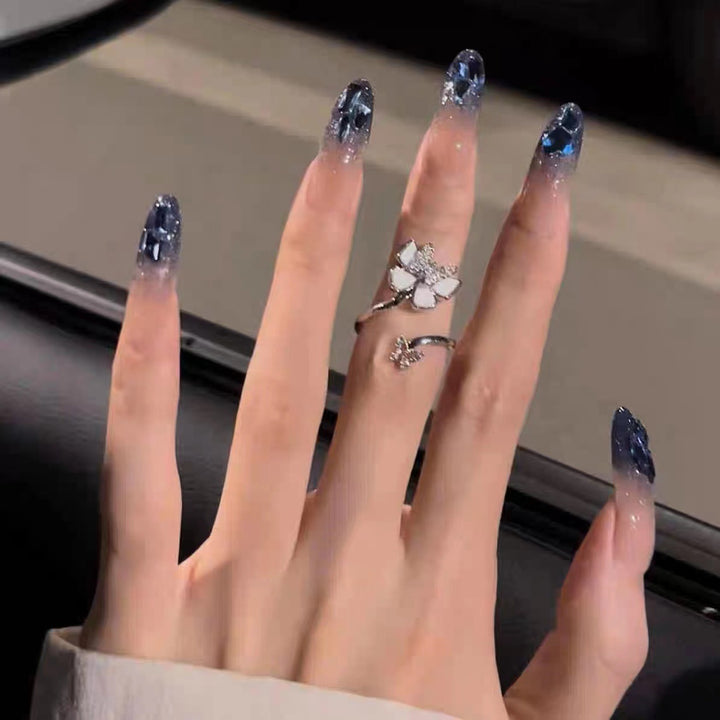 Gel Effect Press-On Nails with Unique Design