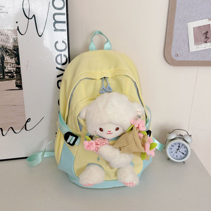 Backpack with Cute Plush Design and Practical Compartments Kalsten