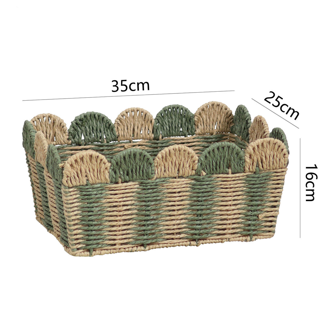 Decorative storage basket made of woven material Kalsten