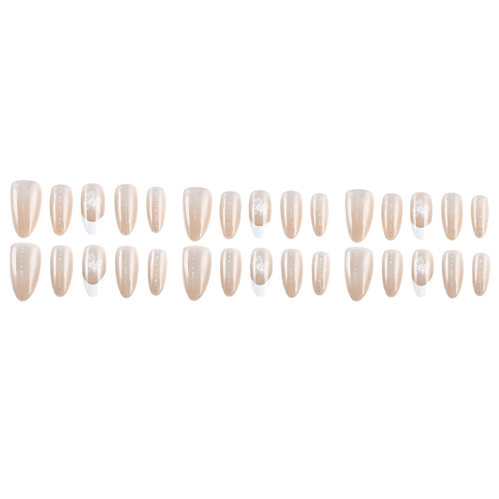 Elegant French Tip Gel Nail Extensions Kalsten
