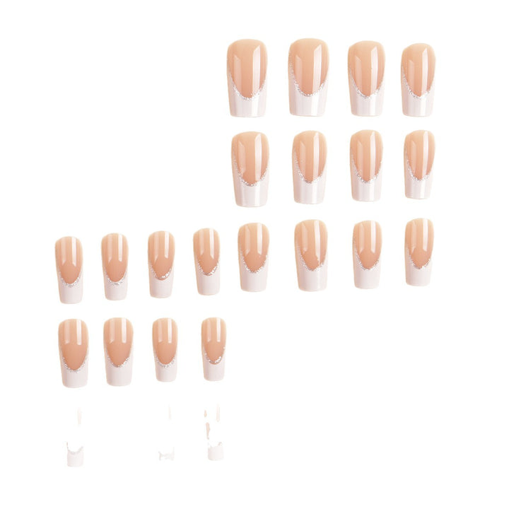 Decorative French Tip Press-On Nail Set Kalsten
