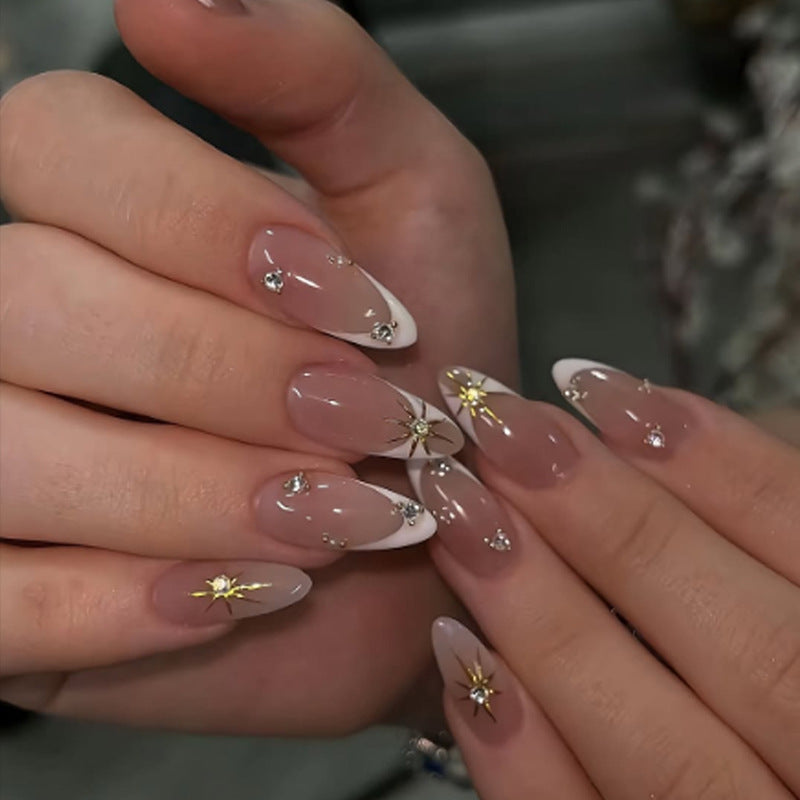 Artificial nail set with elegant tips and glitter accents Kalsten