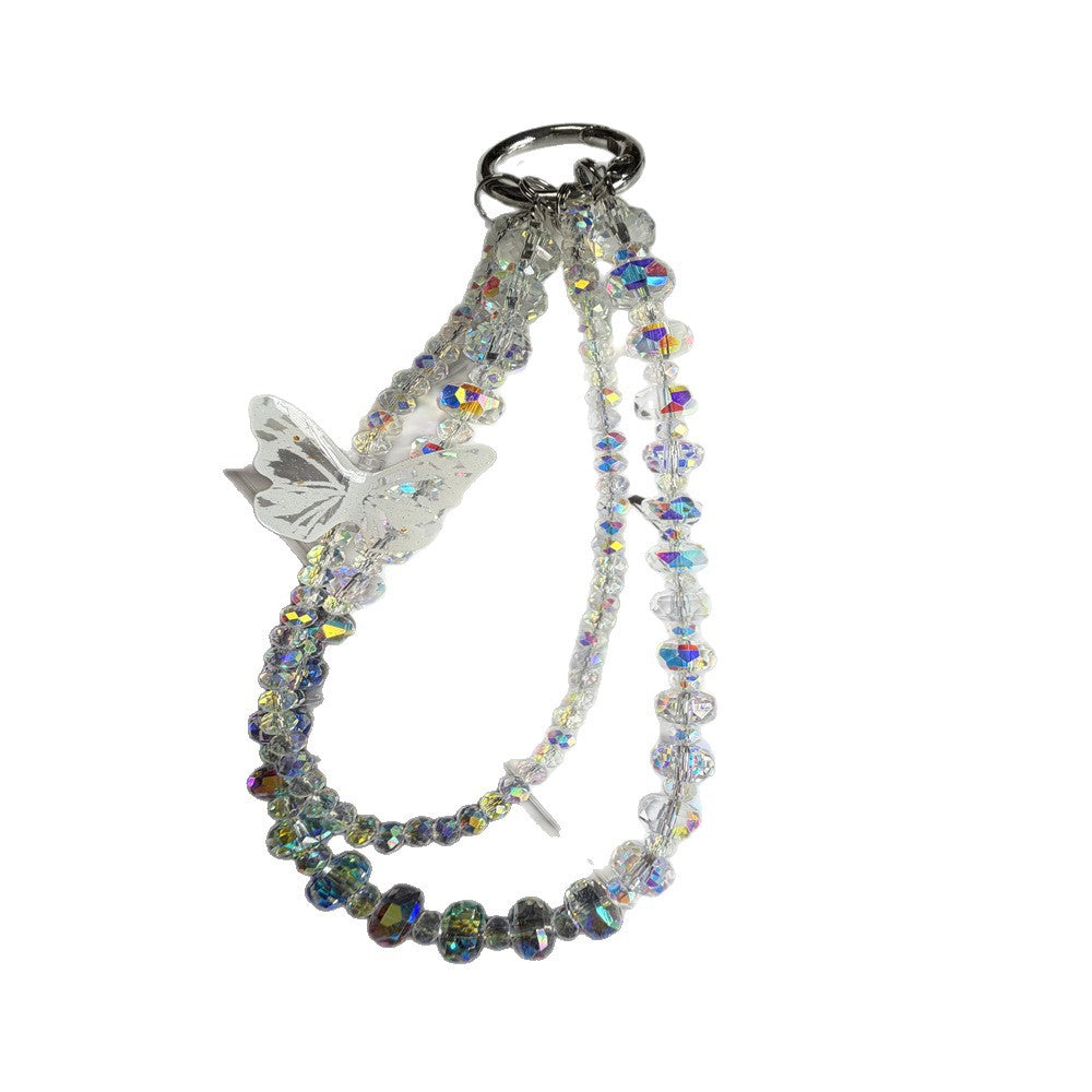 Crystal-Accented Butterfly Charm Keychain Kalsten