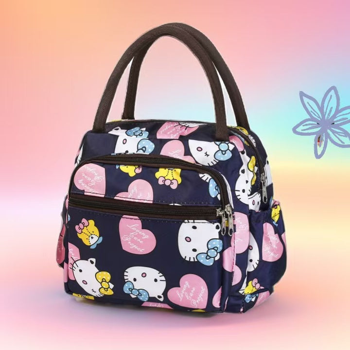 Insulated Cat Print Lunch Cooler Bag Kalsten