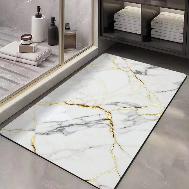 Luxury Marble Print Bath Mat