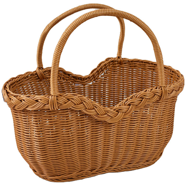 Handwoven Storage Basket with Braided Handles Kalsten