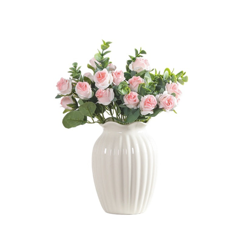 Elegant Textured Ceramic Flower Vase Kalsten 1790310358