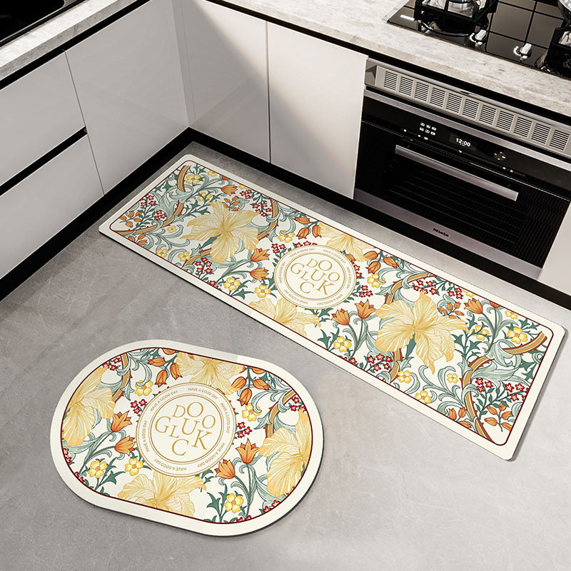 Floral-Patterned Kitchen Comfort Mat Kalsten