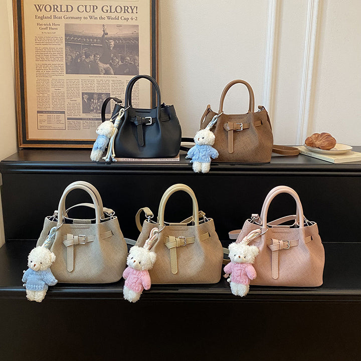 Vintage-Style Textured Handbag