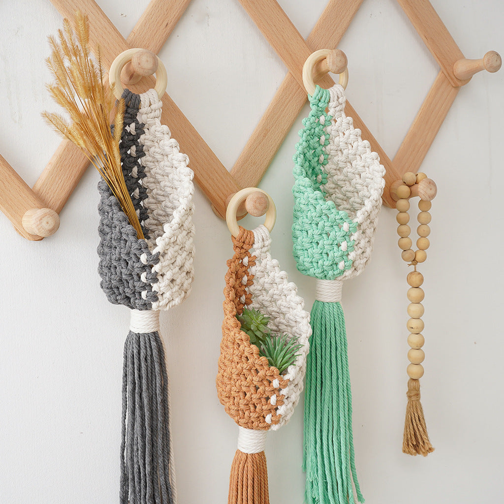 Macramé Plant Holder with Decorative Hanging Design Kalsten