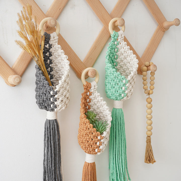 Macramé Plant Holder with Decorative Hanging Design Kalsten