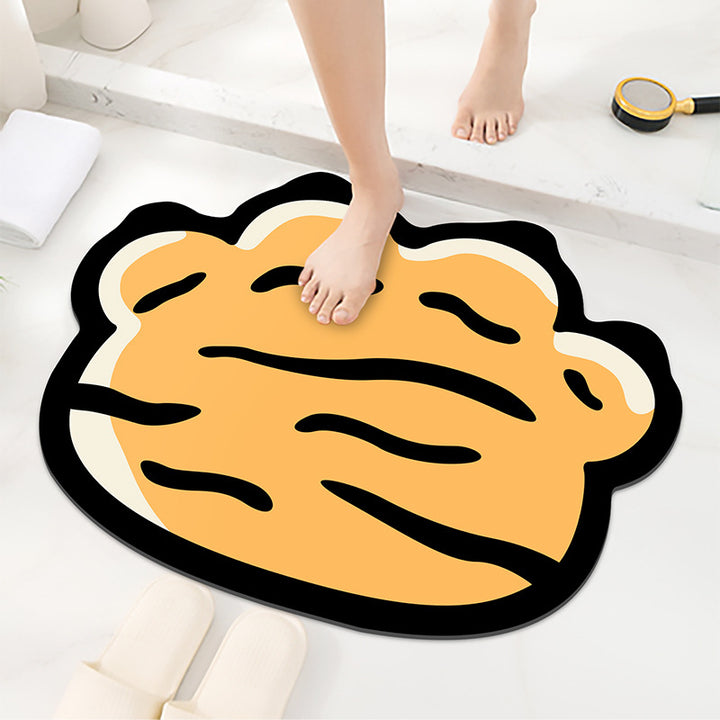 Cute Tiger Design Bath Mat for Bathroom