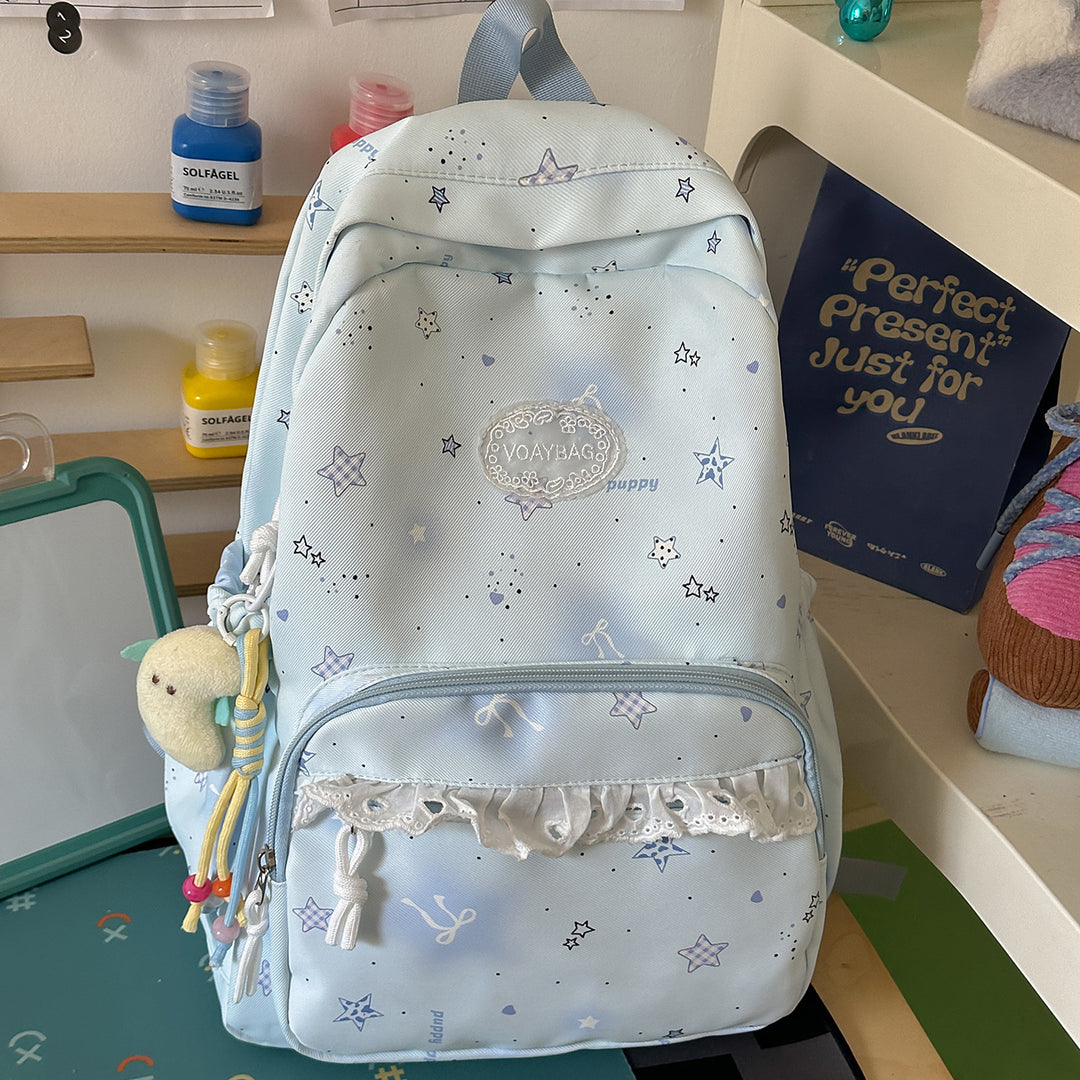 Charming Star-Embellished Casual Backpack Kalsten 1791205440