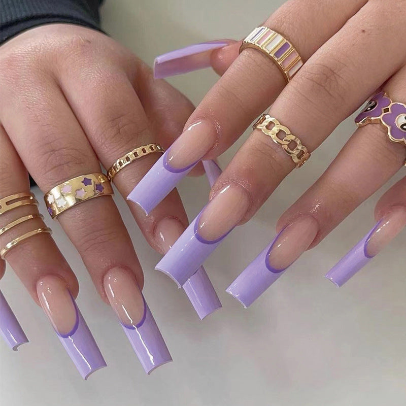 Artificial nail art with elegant ombre design Kalsten