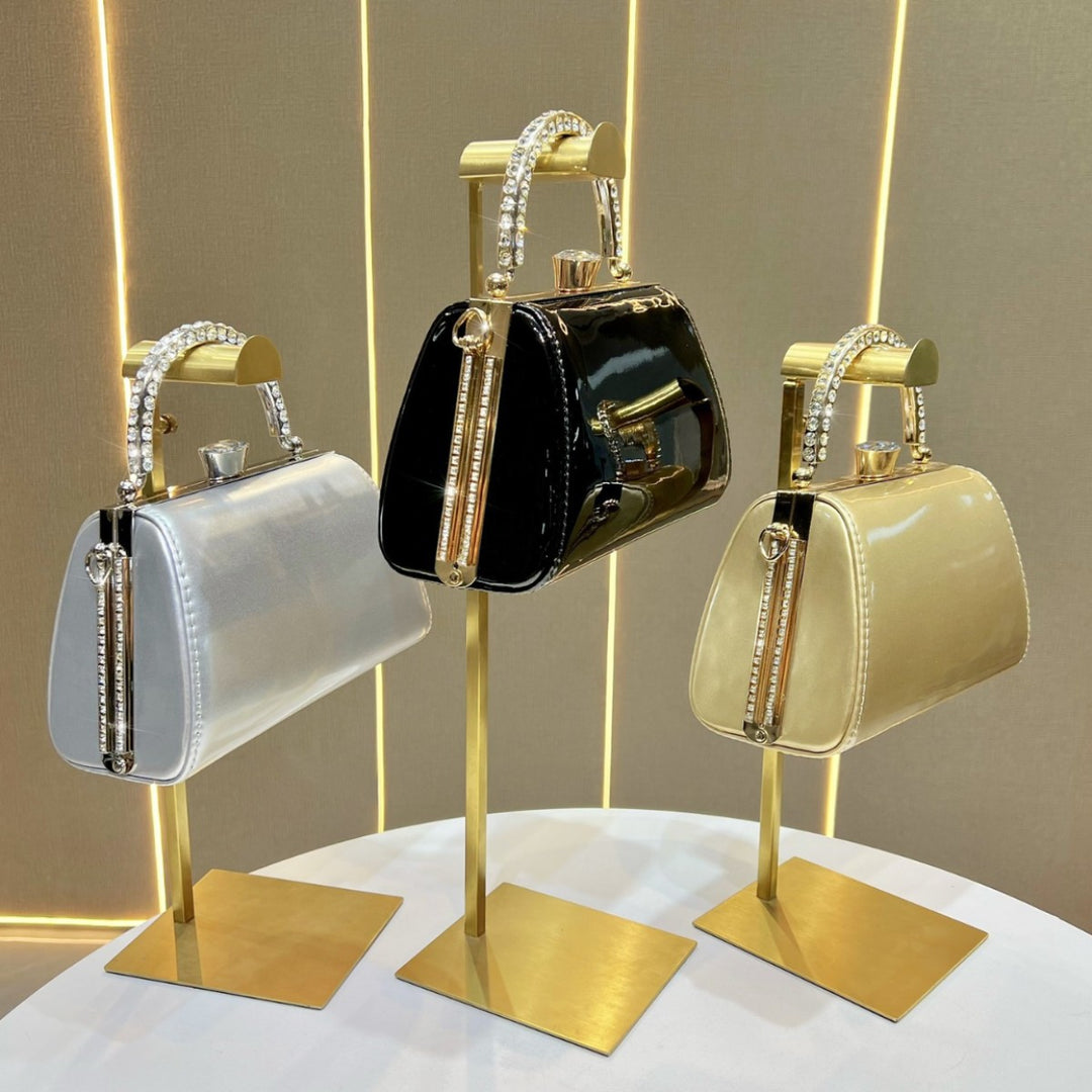 Elegant Patent Leather Evening Handbag