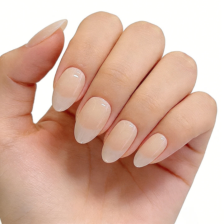 Natural French Tip Press-On Nail Set Kalsten