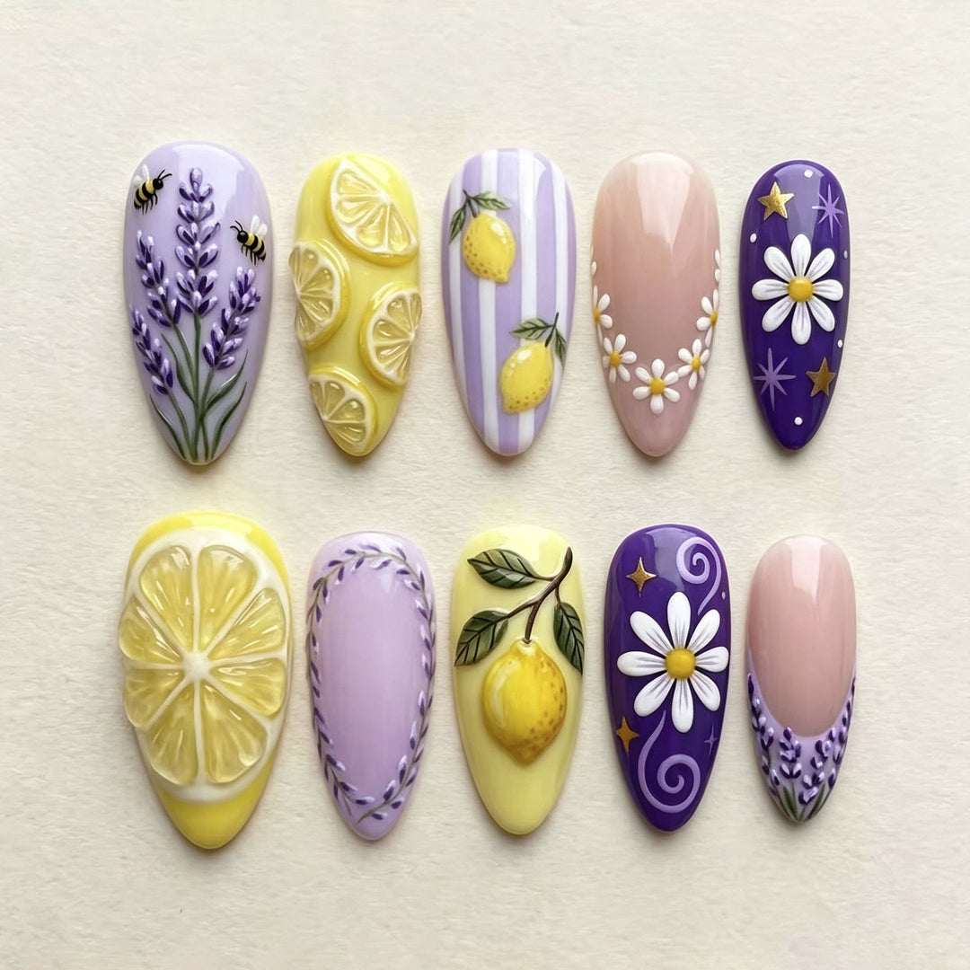 Themed Decorative Press-On Nail Art Set