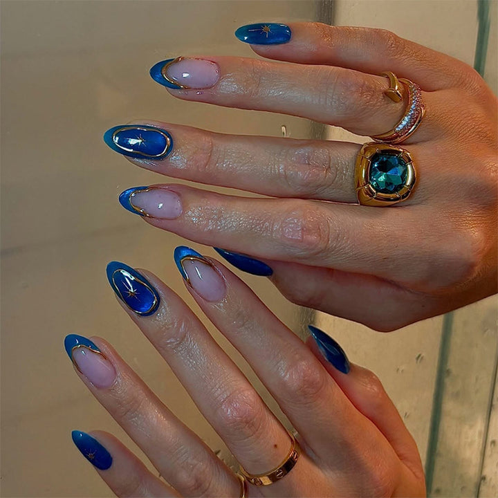 Creative Nail Art Set with Glitter and Star Motifs Kalsten