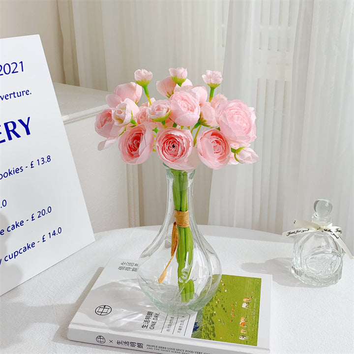Lifelike Pink Rose Bouquet