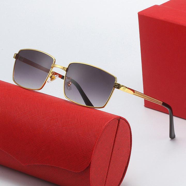 Women's fashionable square sunglasses with elegant metal frame Kalsten
