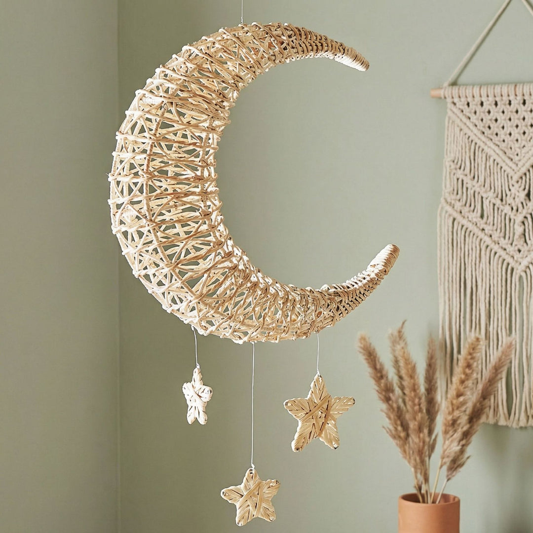 Stylish pendant light made of woven material Kalsten