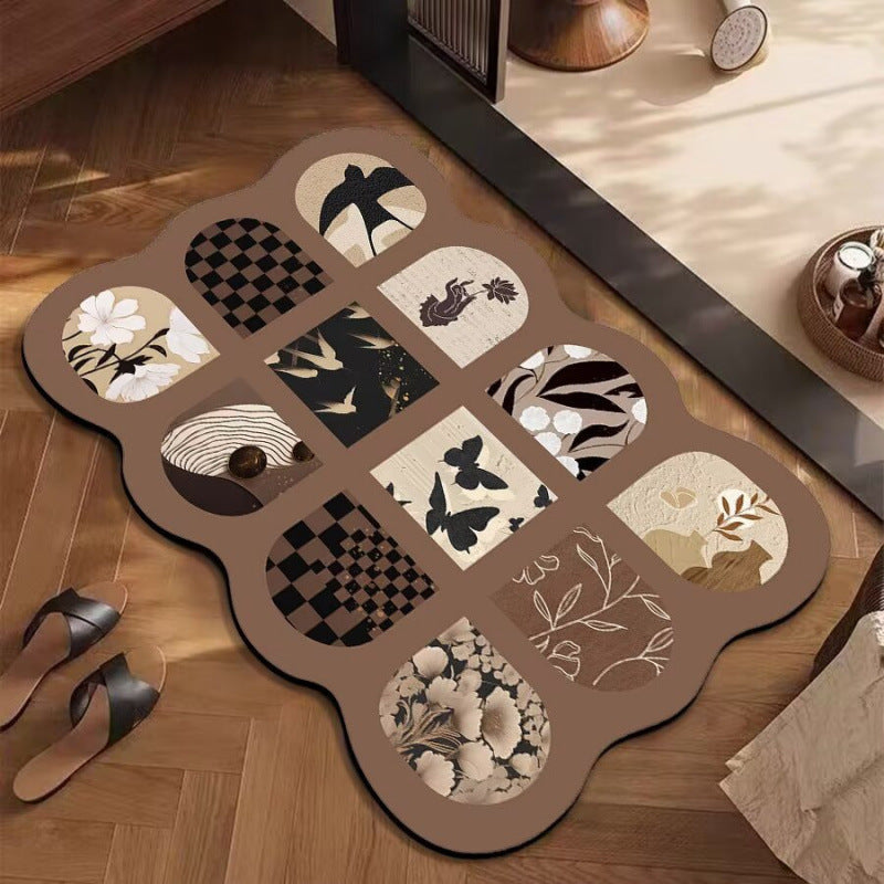 Artistic Floral Patterned Area Rug Kalsten