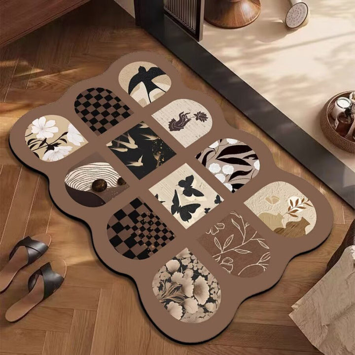 Artistic Floral Patterned Area Rug Kalsten