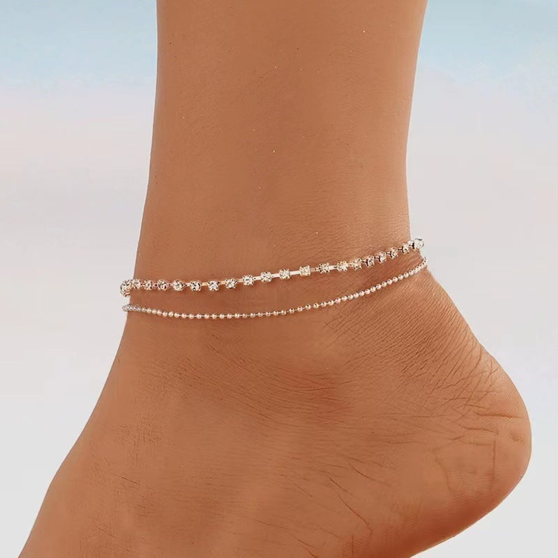 Elegant Double Layered Anklet Kalsten