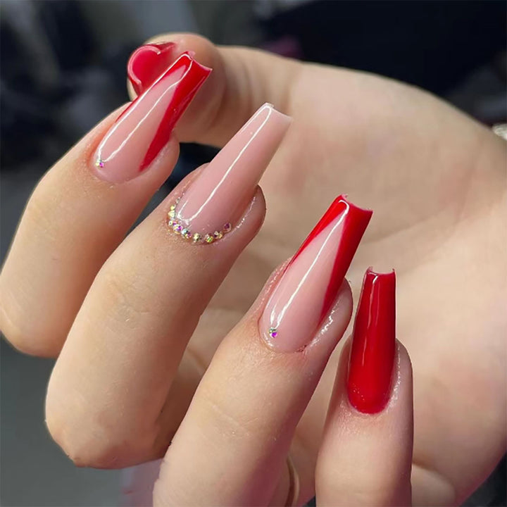 Elegant Long-Stiletto Press-On Nail Art