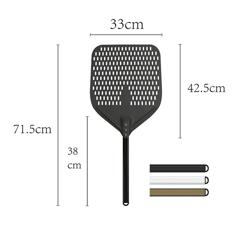 long-handle aluminum pizza peel with thin rectangular blade Kalsten