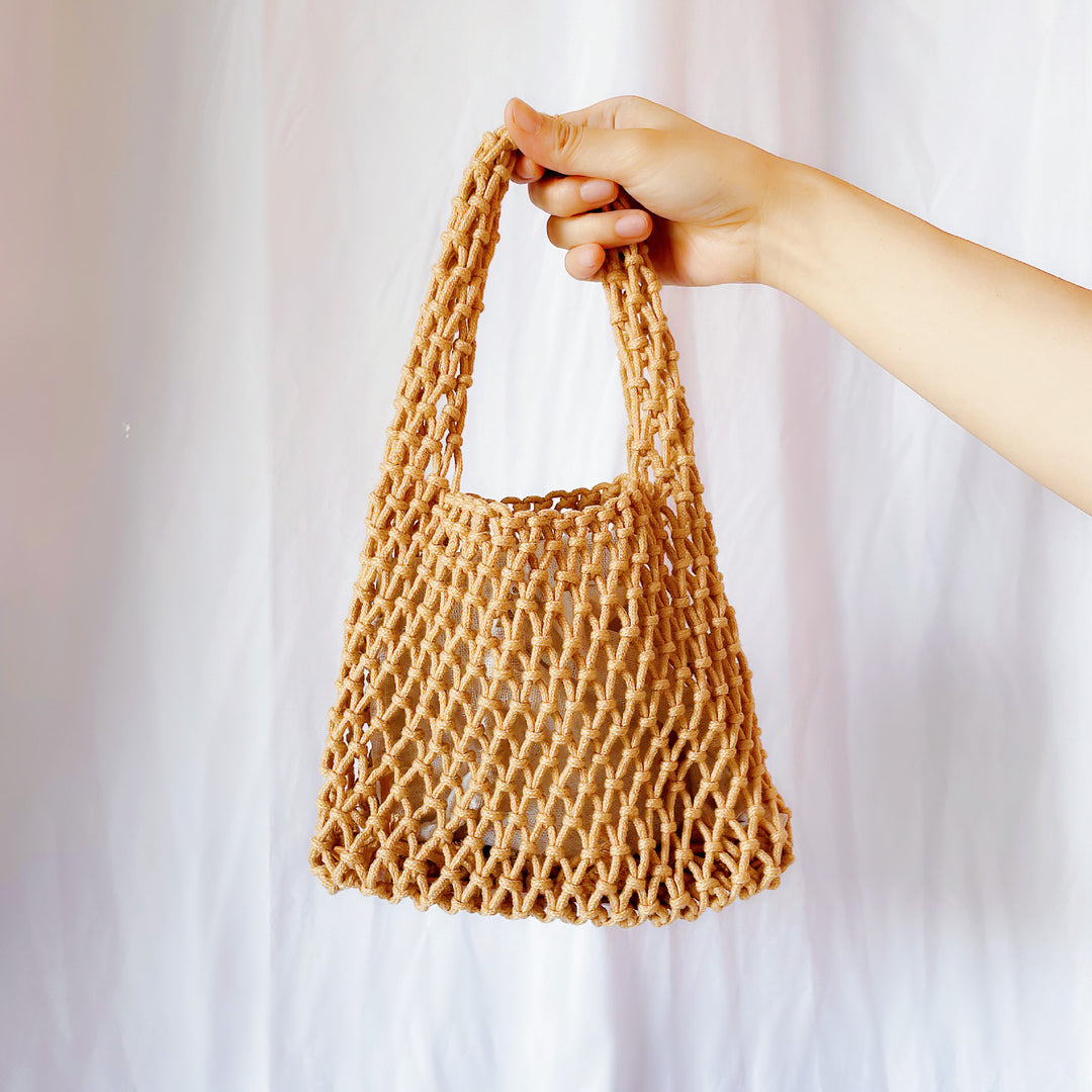 Hand-knotted tote bag with unique design Kalsten