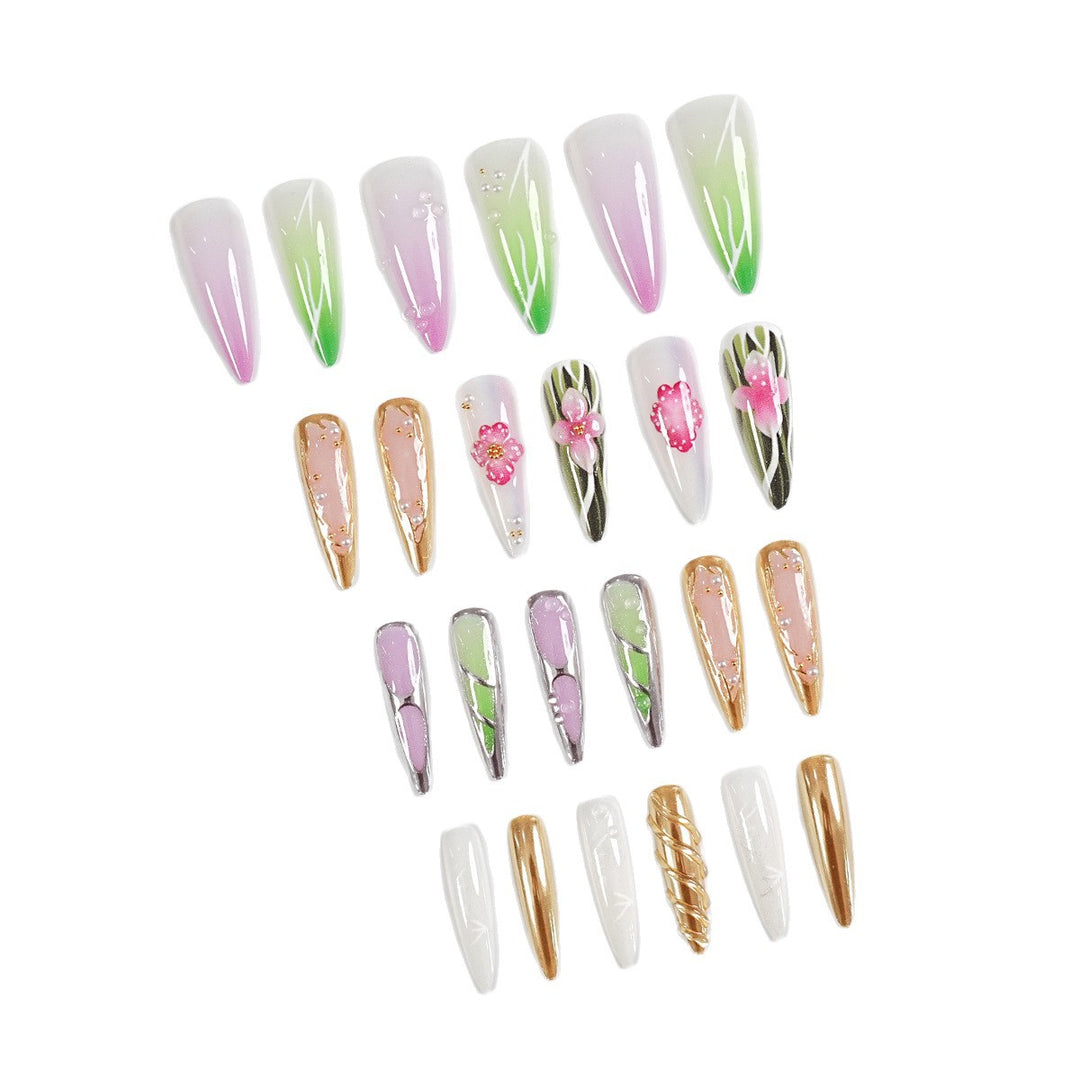 Premium Decorative Press-On Nail Art Set