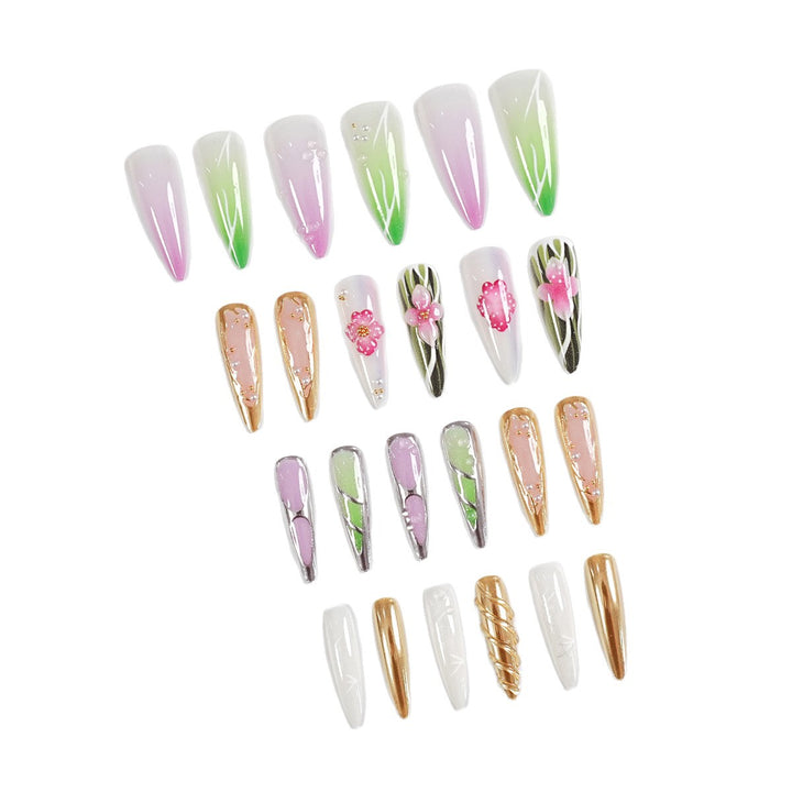 Premium Decorative Press-On Nail Art Set