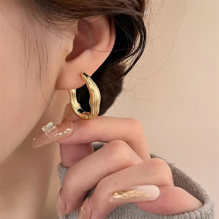 Wavy hoop earrings Kalsten