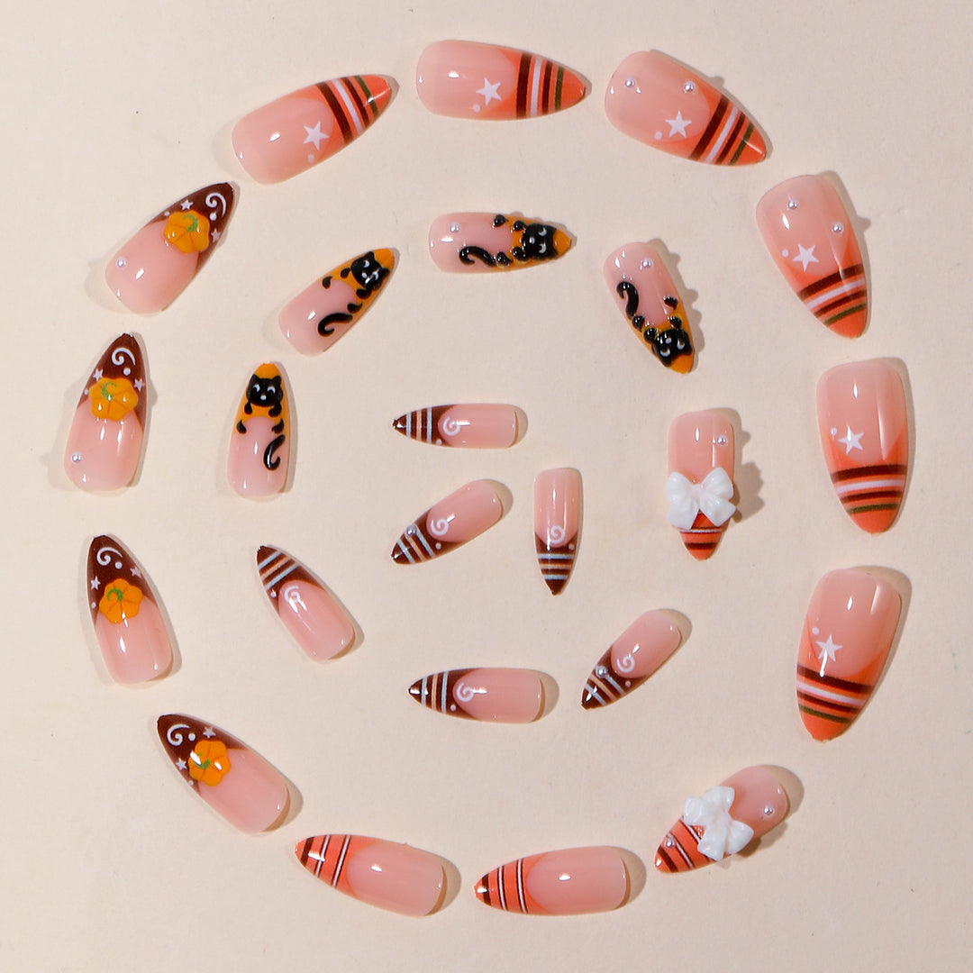 Playful Cat-Themed 3D Nail Art Extensions Kalsten