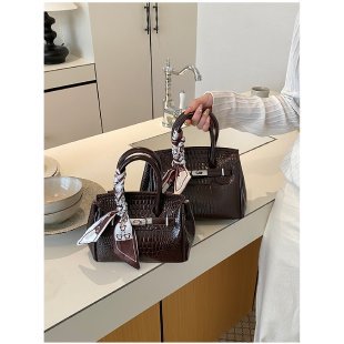 Elegant Crocodile Embossed Handbag Kalsten