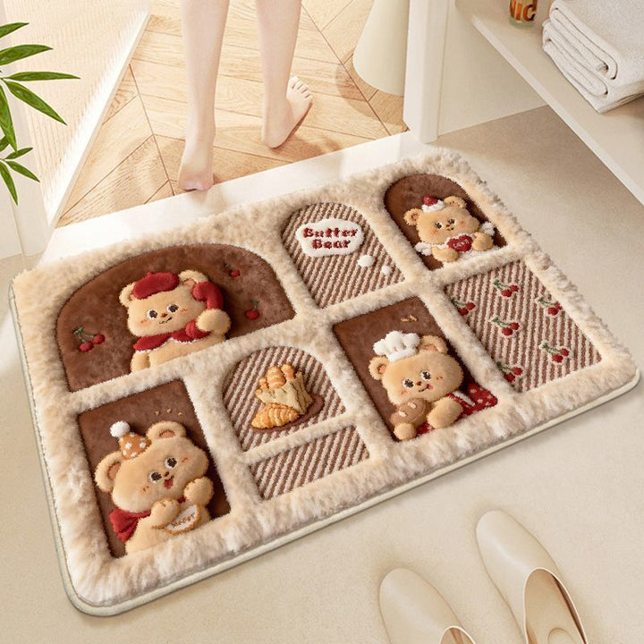 Playful Cartoon-Themed Bath Mat